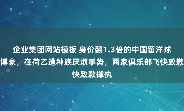 企业集团网站模板 身价翻1.3倍的中国留洋球员王博豪，在荷乙遭种族厌烦手势，两家俱乐部飞快致歉撑执