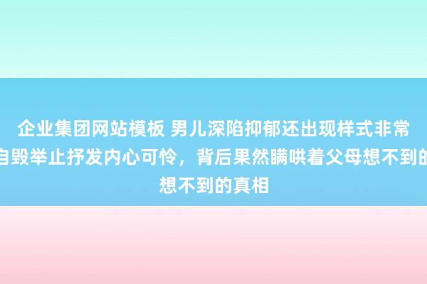 企业集团网站模板 男儿深陷抑郁还出现样式非常，用自毁举止抒发内心可怜，背后果然瞒哄着父母想不到的真相