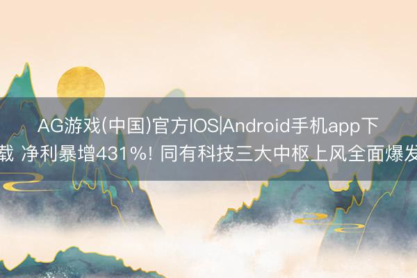 AG游戏(中国)官方IOS|Android手机app下载 净利暴增431%! 同有科技三大中枢上风全面爆发