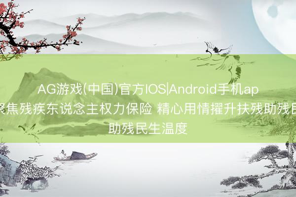 AG游戏(中国)官方IOS|Android手机app下载 聚焦残疾东说念主权力保险 精心用情擢升扶残助残民生温度