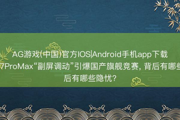 AG游戏(中国)官方IOS|Android手机app下载 小米17ProMax“副屏调动”引爆国产旗舰竞赛， 背后有哪些隐忧?