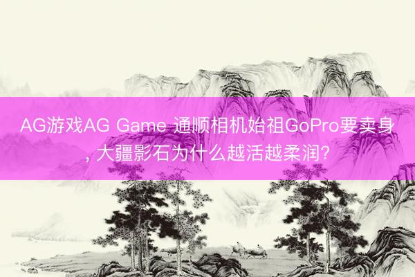 AG游戏AG Game 通顺相机始祖GoPro要卖身， 大疆影石为什么越活越柔润?