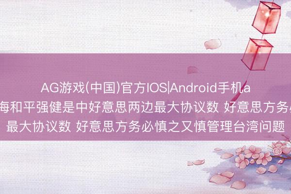 AG游戏(中国)官方IOS|Android手机app下载 酬酢部：看重台海和平强健是中好意思两边最大协议数 好意思方务必慎之又慎管理台湾问题