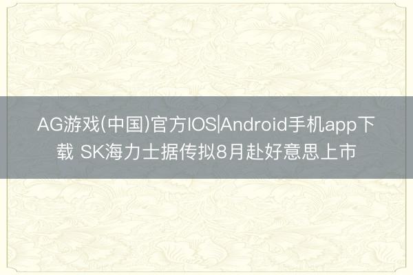 AG游戏(中国)官方IOS|Android手机app下载 SK海力士据传拟8月赴好意思上市