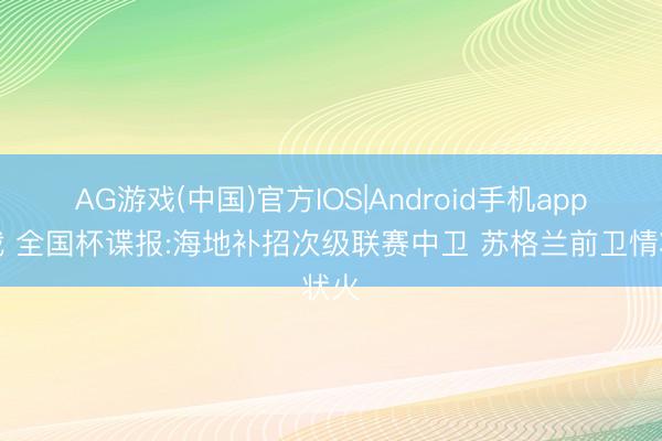AG游戏(中国)官方IOS|Android手机app下载 全国杯谍报:海地补招次级联赛中卫 苏格兰前卫情状火